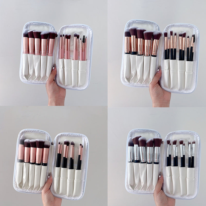 New 14-piece makeup brush set. Makeup brush set includes 5 large and 9 small brushes. Complete set of makeup tools. Available in stock. Manufacturer's wholesale.