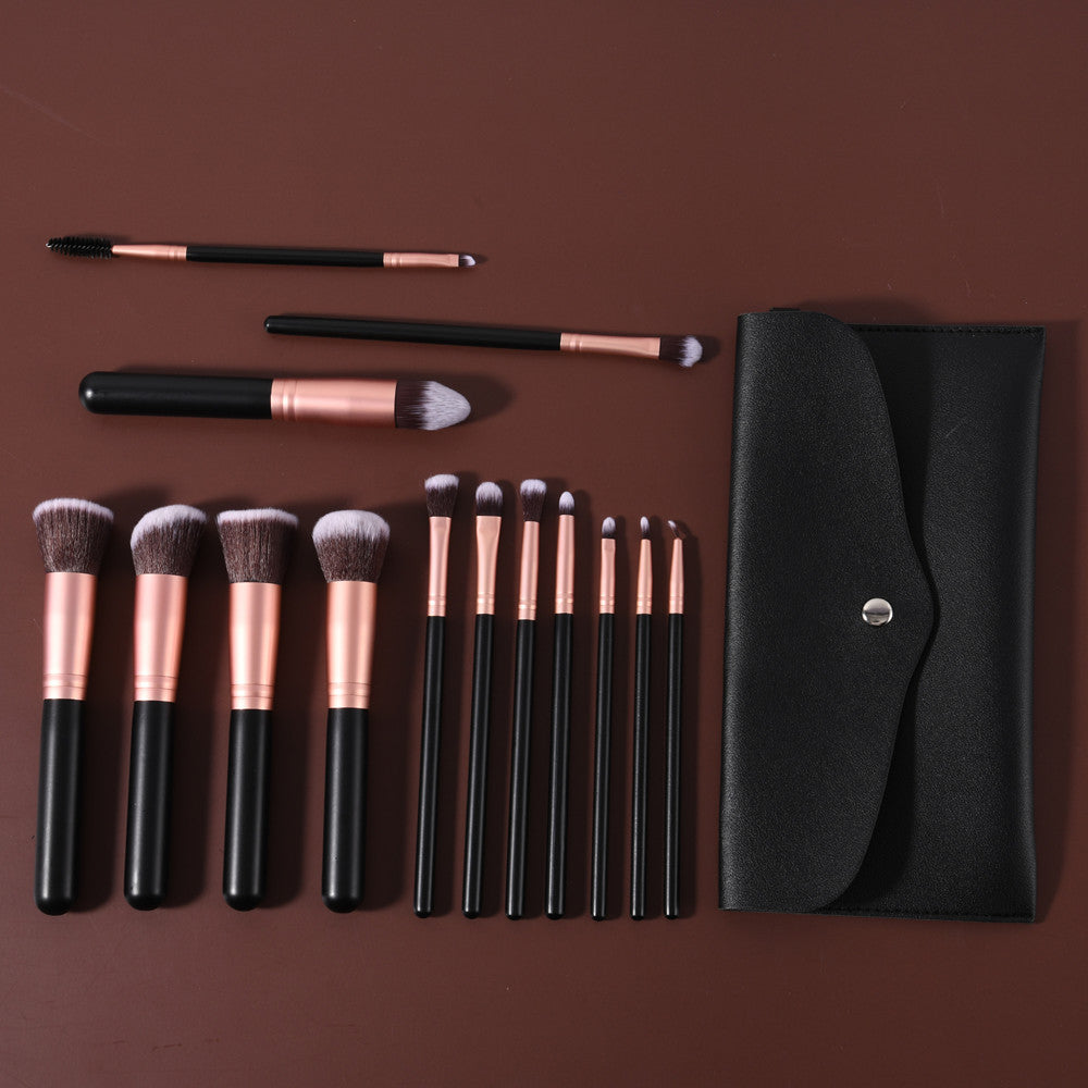 New 14-piece makeup brush set. Makeup brush set includes 5 large and 9 small brushes. Complete set of makeup tools. Available in stock. Manufacturer's wholesale.