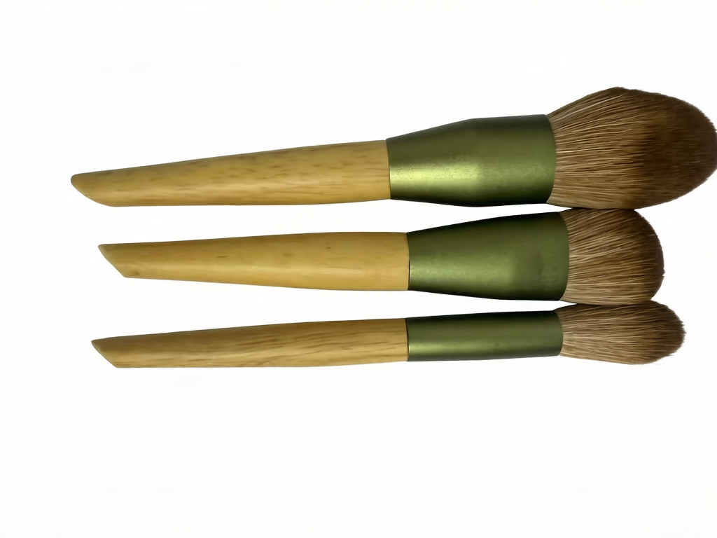 High-end 10-piece oak handle makeup brushes