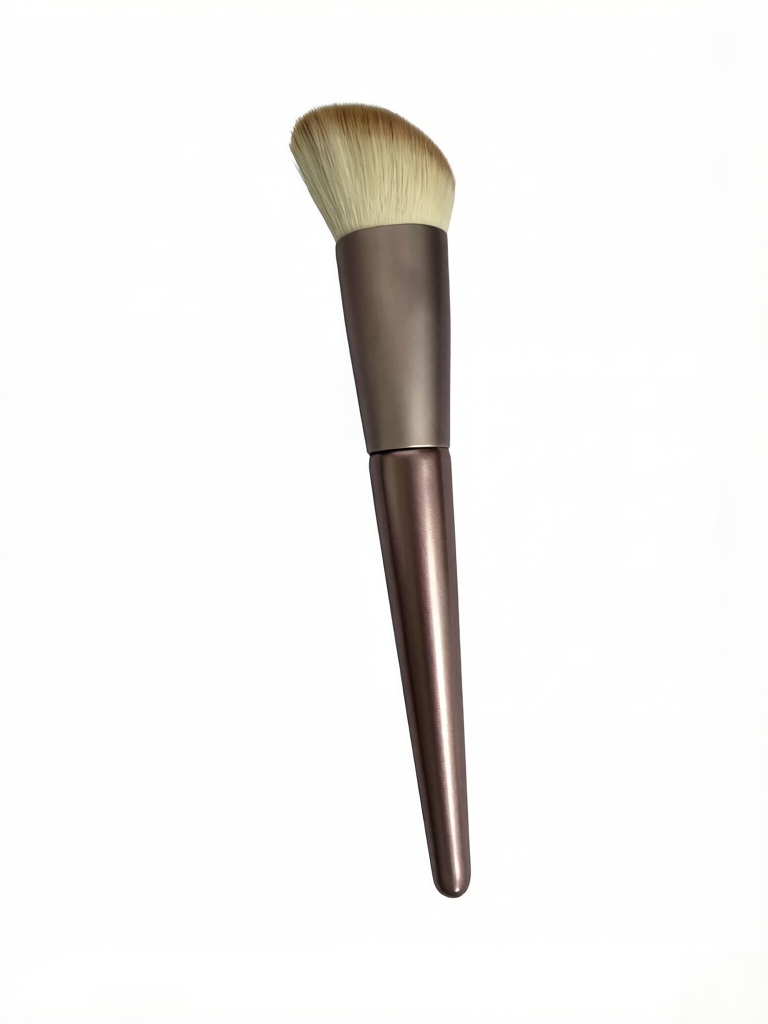 11 pieces of high-end copper-colored wooden-handle makeup brushes