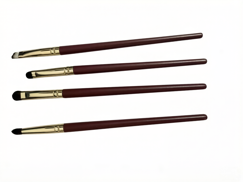 15-piece high-end brown-burnished oak handle makeup brushes