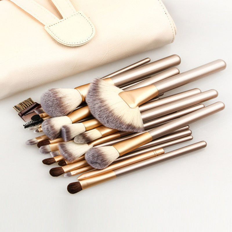 24 brushes in champagne color