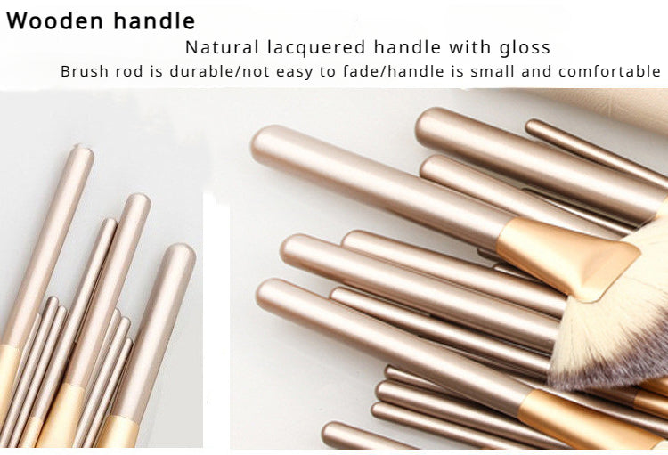 24 brushes in champagne color
