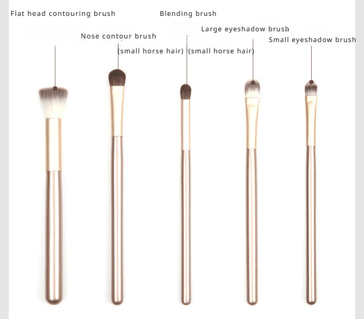 24 brushes in champagne color