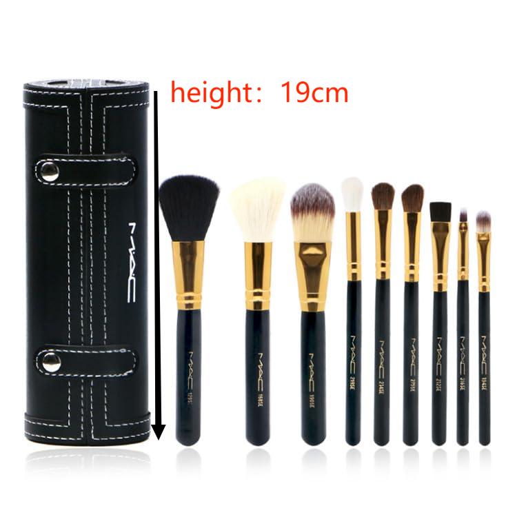 9 black makeup brushes