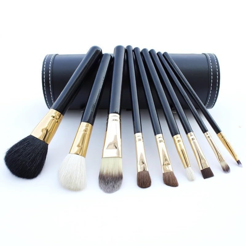 9 black makeup brushes