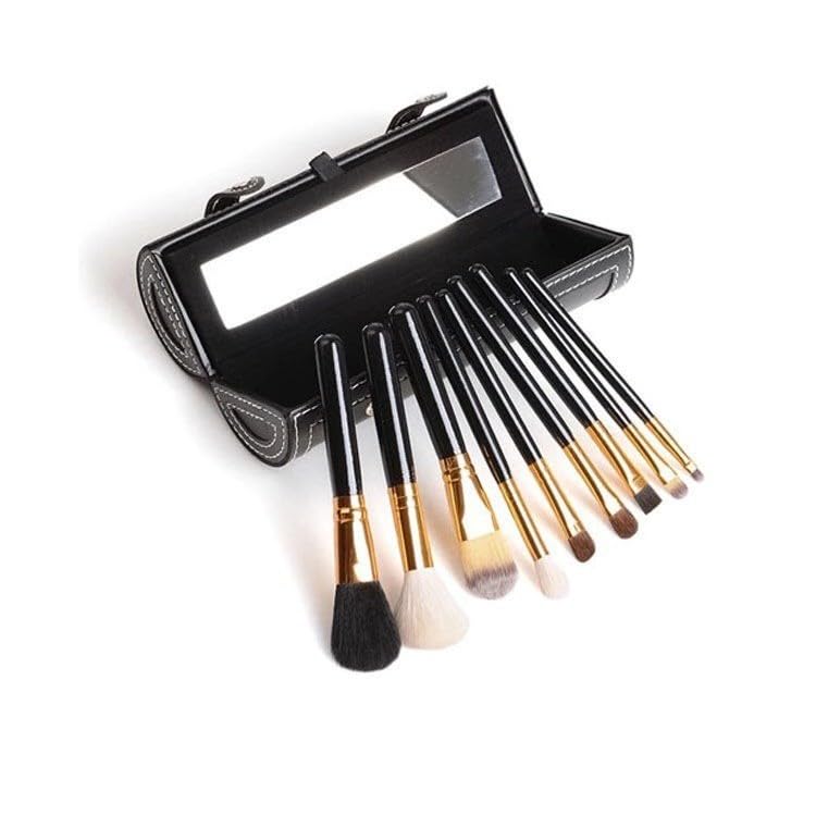 9 black makeup brushes