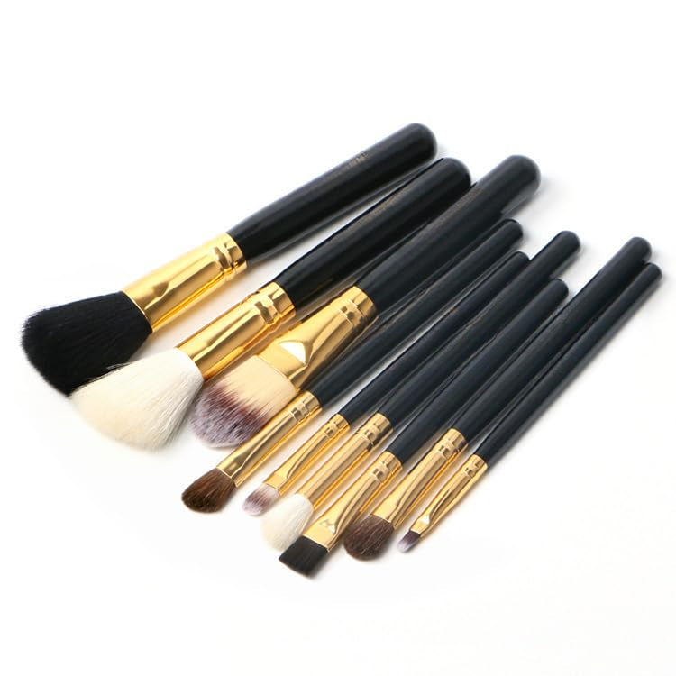 9 black makeup brushes